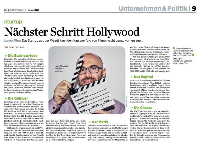 Read more about the article Next step Hollywood!